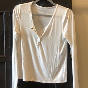 American eagle white Henley